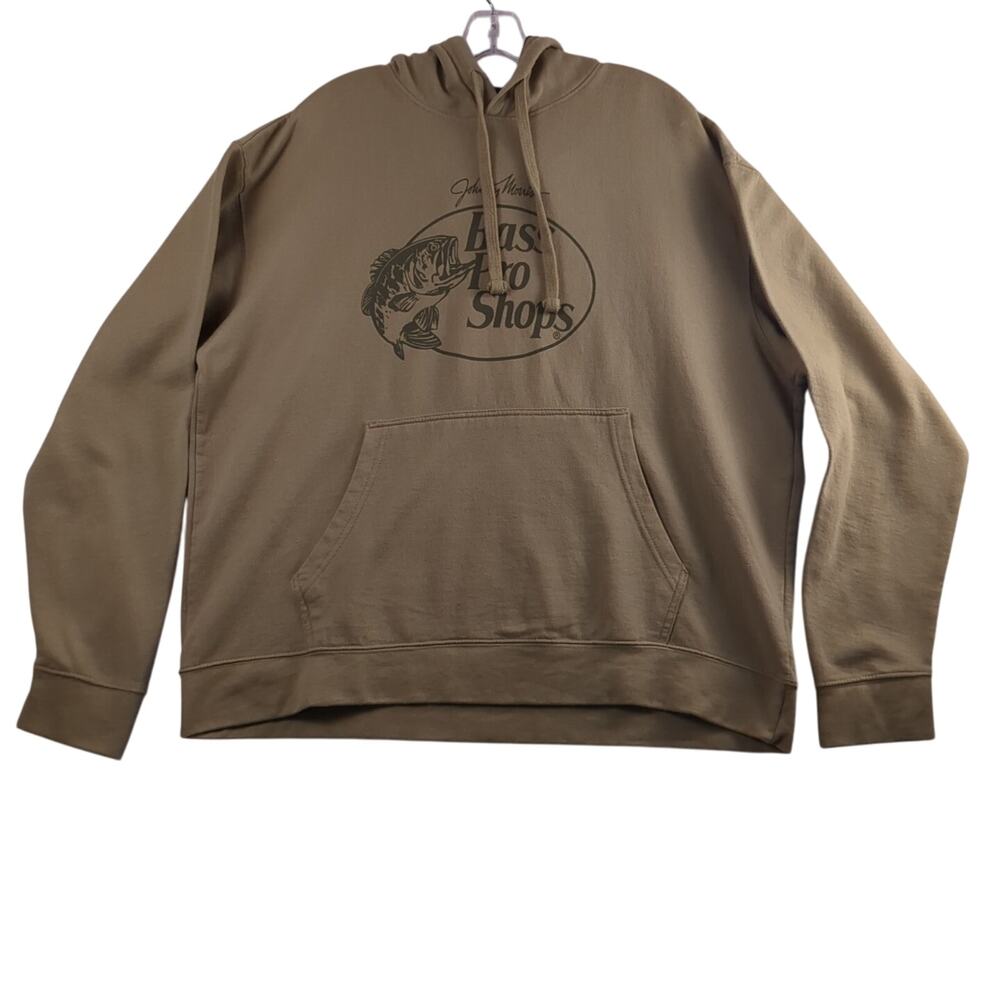 Bass Pro Shops Johnny Morris Large Mens Long Sleeve Hoodie XL Outdoor Sweatshirt